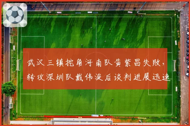 武汉三镇挖角河南队黄紫昌失败,转攻深圳队戴伟浚后谈判进展迅速